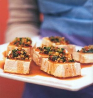 Savoury stuffed beancurd