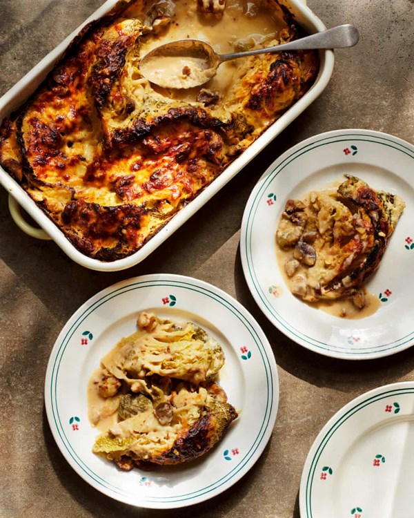 Savoy cabbage gratin