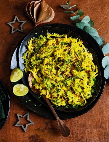 Savoy cabbage thoran
