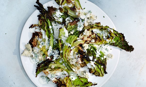 Savoy cabbage wedges with buttermilk dressing