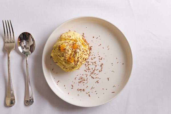 Sbrisolona with spiced crema Catalana and orange compote