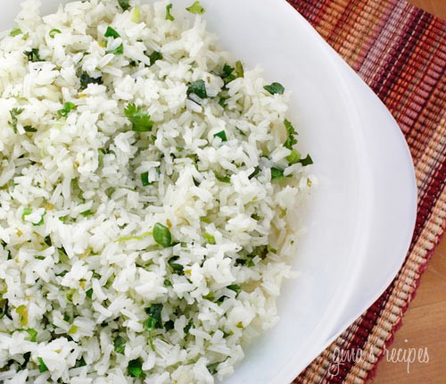 Scallion cilantro rice with habaneros and lime