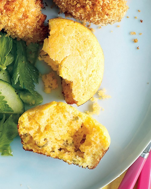 Scallion cornbread muffins