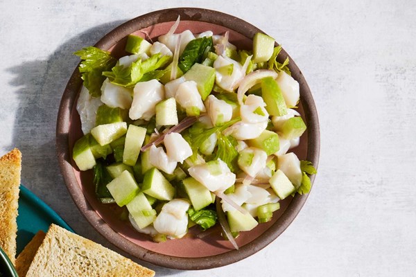 Scallop and apple tartare