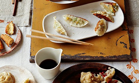 Scallop and corn gyoza