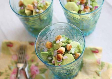 Scallop and cucumber cocktail (Cóctel de vieiras)