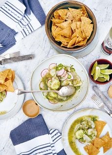 Scallop and tomatillo aguachile