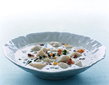 Scallop chowder with bacon
