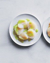 Scallop crudo with wasabi-ginger sauce