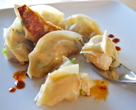 Scallop potstickers