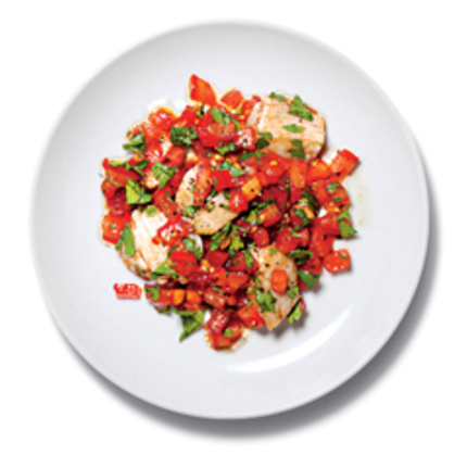Scallop salsa cruda