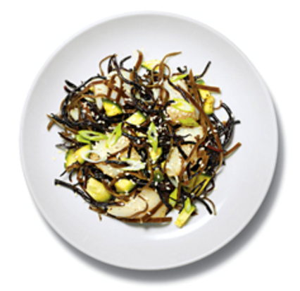 Scallop seaweed salad
