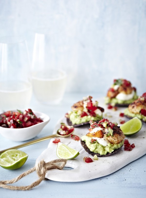 Scallop tostadas