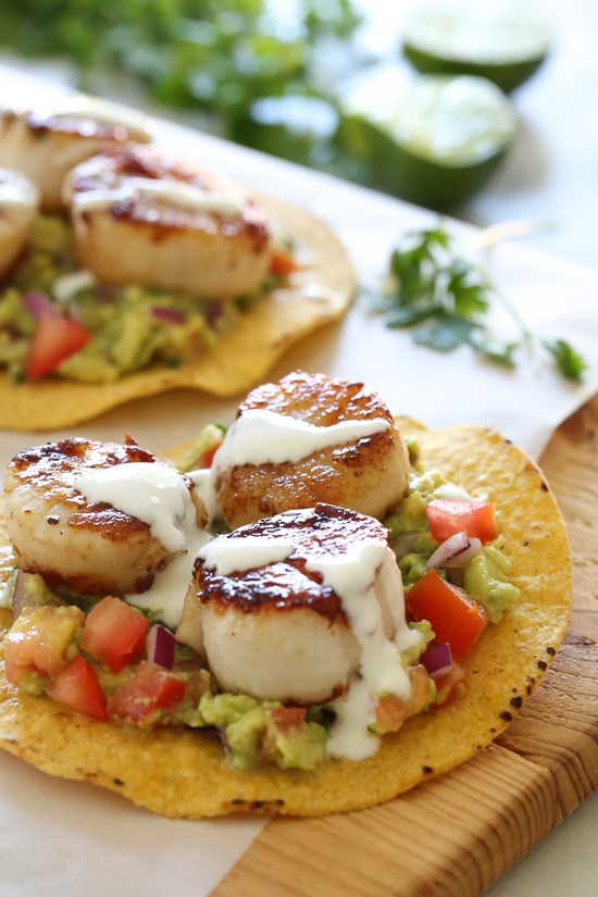 Scallop tostadas