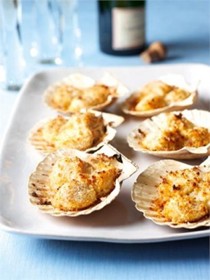 Scallops-on-the-shell