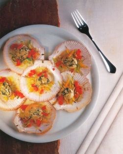 Scallops with hot vinaigrette