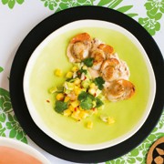 Scallops with mango and avocado salsa