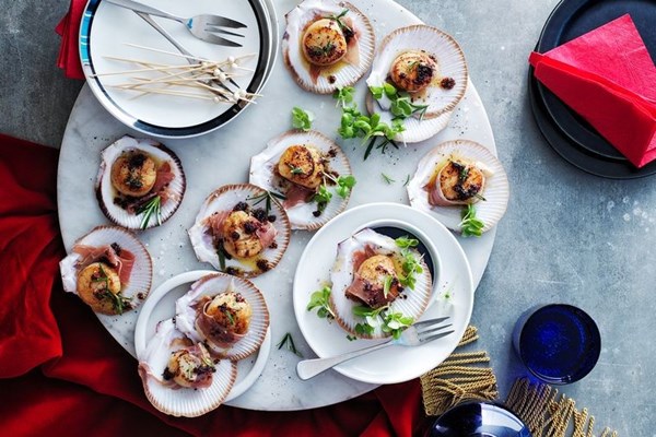 Scallops with rosemary and quince butter