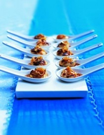 Scallops with soy, ginger and shallot dressing