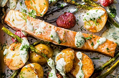 Scandi-style salmon roast