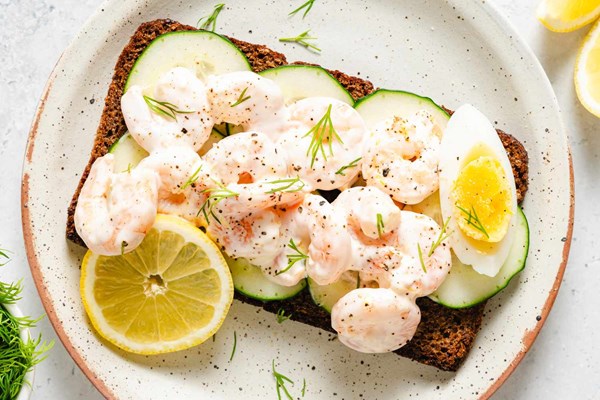 Scandinavian shrimp sandwich