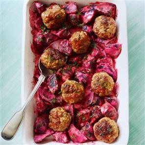 Scandinavian-style baked meatballs