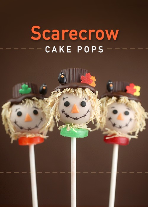 Scarecrow cake pops