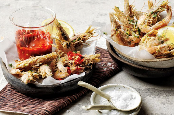School prawns with fermented chilli