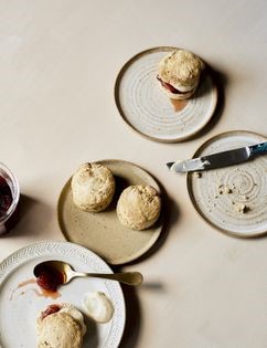 Scones with jam and cream