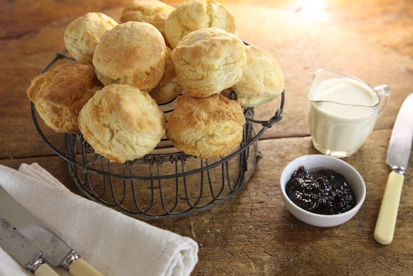 Scones with Maggie's burnt fig jam