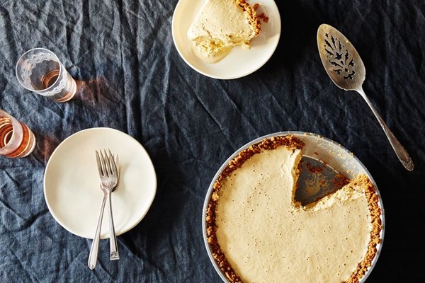 Scoops ice cream pumpkin pie