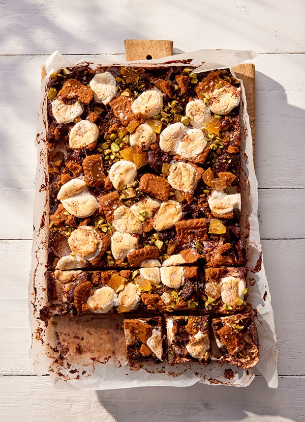 Scorched rocky road tiffin