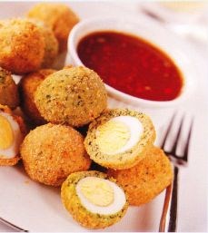 ‘Scotch’ eggs with an Oriental dip