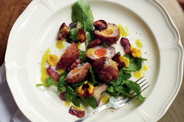 Scotch quail egg salad