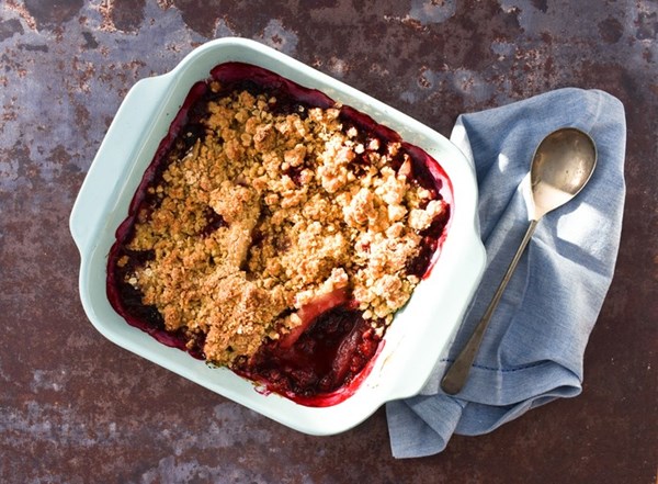 Scottish blackberry & pear crumble