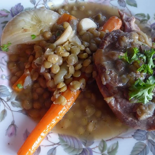 Scrag end with lentils (Le collier de mouton aux lentilles)