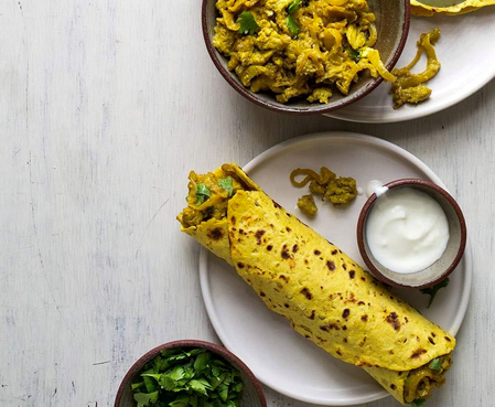 Scrambled egg curry