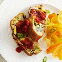Scrambled egg stromboli