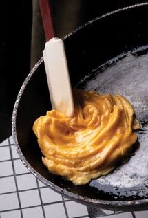Scrambled eggs on toast