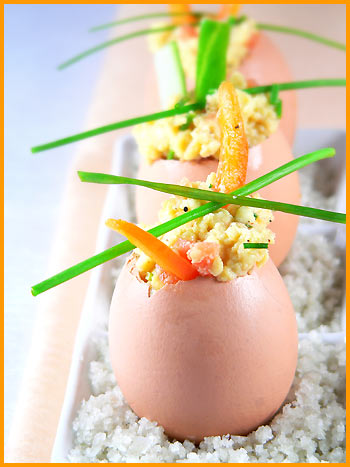 Scrambled eggs with smoked salmon