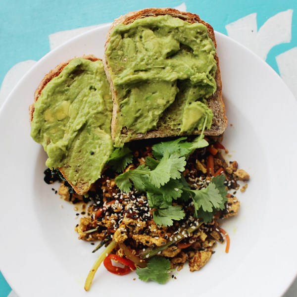 Scrambled tofu [Maranui Cafe]