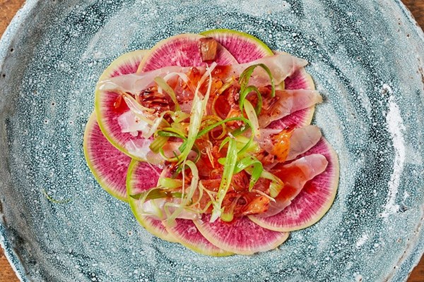  Sea bass and blood orange ceviche