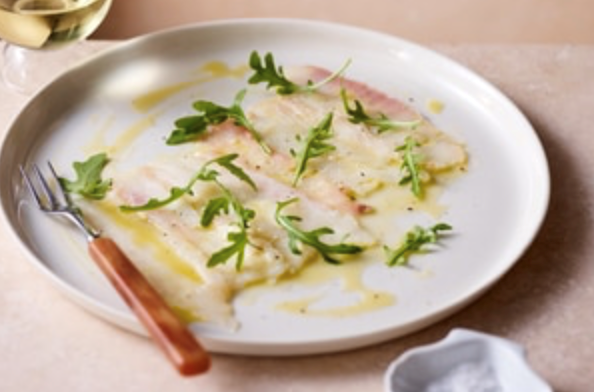 Sea bass carpaccio (Carpaccio di spigola)