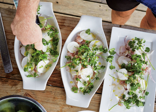 Sea bass crudo