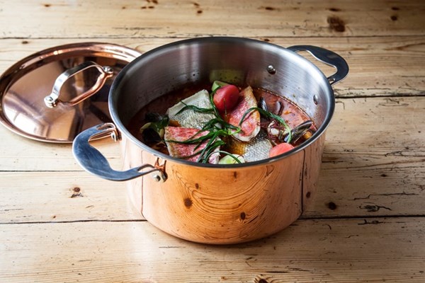  Sea bass, red mullet and mussels with bouillabaisse sauce