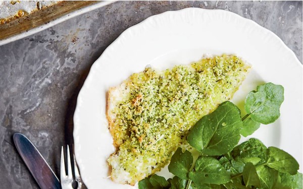 Sea bream in a herb crust (Orata in crosta di erbe)