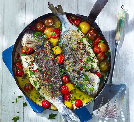 Sea bream in crazy water (Orata all'acqua pazza)