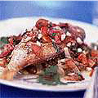 Sea bream with fennel and dates
