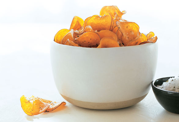 Sea salt and rosemary sweet potato chips