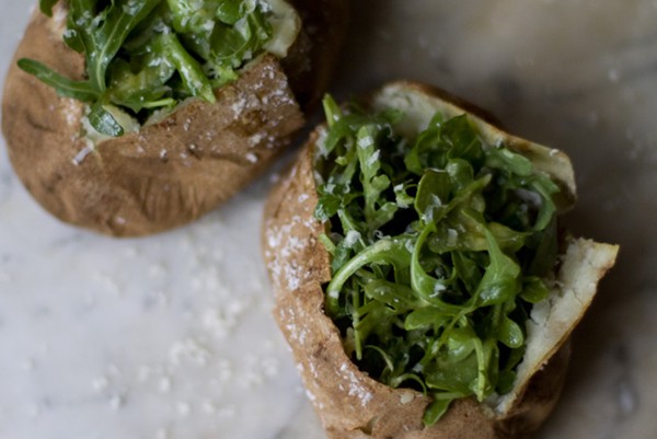 Sea salt baked potato